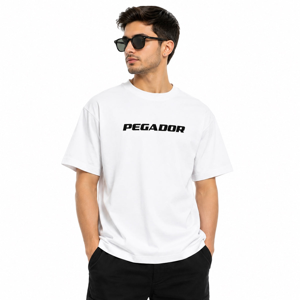 Men’s White Oversized T-Shirt – Premium Cotton Drop Shoulder Tee