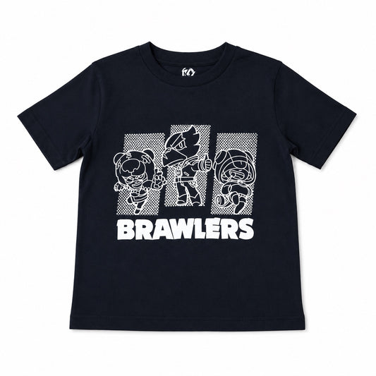 Kids Boys Brawlers Graphic T-Shirt – Black