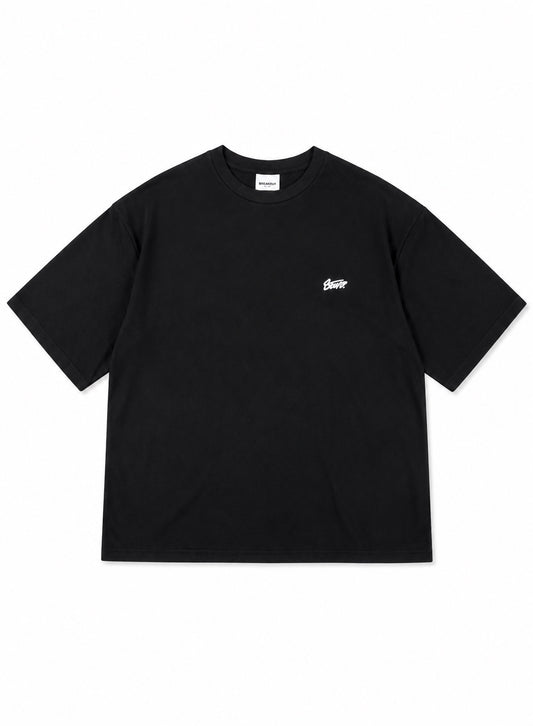 Women’s Black Oversized T-Shirt & Wide-Leg Trouser Co-Ord Set