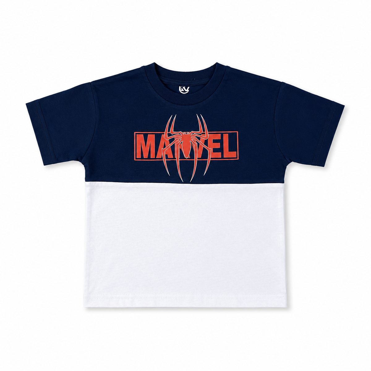 Boys Marvel Spider Graphic Color navy T-Shirt – Navy & White