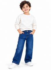 Boys Premium Blue Denim Jeans | Classic Straight Fit