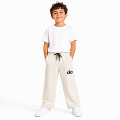 Kids Cream Baggy Trousers – Premium Wide Leg Trouser