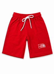 Boys Red Cotton Jersey Shorts