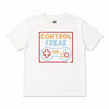 Boys Control Freak Graphic T-Shirt – Gamer Cotton Tee | White