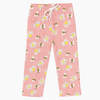 Girls Pink Floral Bee Print Pajama Pants – Soft Cotton Sleepwear