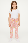 Girls Pink Floral Bee Print Pajama Pants – Soft Cotton Sleepwear
