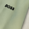 Mens Green Boss Logo Polo