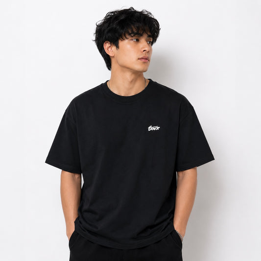 Men’s Oversized Black T-Shirt – Premium Cotton Relaxed Fit