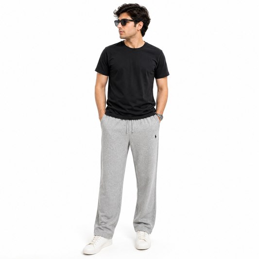 Men’s Light Grey Wide Leg Trousers
