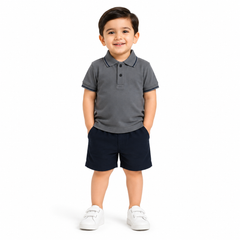 Kids Charcoal Grey Premium Polo Shirt