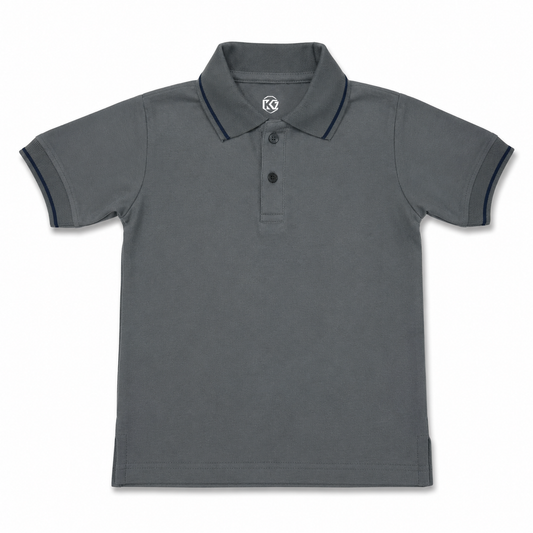 Kids Charcoal Grey Premium Polo Shirt