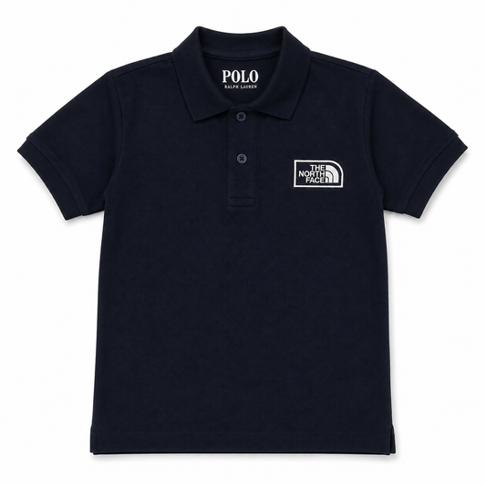 Kids Black Polo Shirt – The North Face Style | Premium Cotton PK Polo