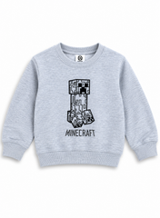 Boys Grey Minecraft Graphic Sweatshirt