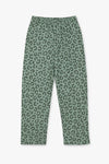 Sage Green Leopard Print Kids Pajama Set
