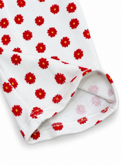 Girls Floral Wide-Leg Trouser | Red Daisy Print