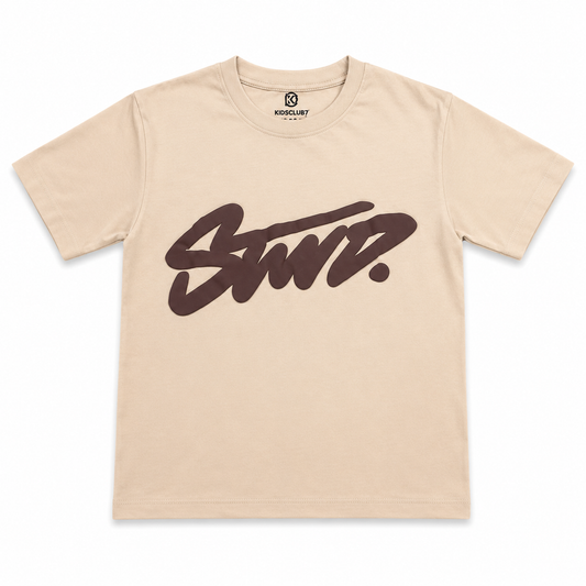 Kids Beige Graphic T-Shirt – SWT Print