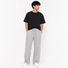 Men’s Ribbed Wide Leg Lounge Trousers – Light Grey