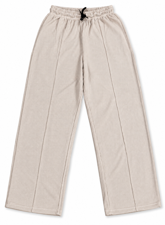Women’s Ribbed Wide-Leg Trousers | Relaxed Fit