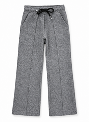 Boys Grey Wide-Leg Trousers | Textured Casual