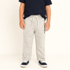 Kids Light Grey Trouser – Drawstring Waist with Embroidered Side Text